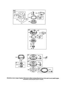 Starter-Rewind/Flywheel Diagram and Parts List for 286700 0102-4529 Briggs and Stratton Engine